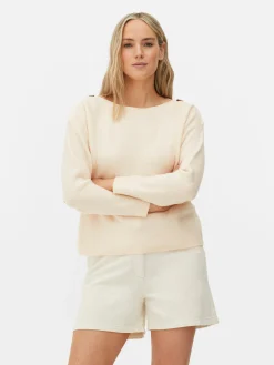 Pull à Encolure Bateau Et à épaules Boutonnées|Primark Sale