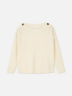 Pull à Encolure Bateau Et à épaules Boutonnées|Primark Sale