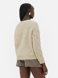 Pull Boutonné En Maille Torsadée Rita Ora|Primark Online