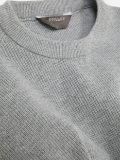 Pull Côtelé à Col Ras-du-cou|Primark Clearance