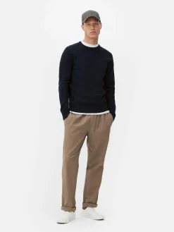 Pull Côtelé à Col Ras-du-cou|Primark Hot