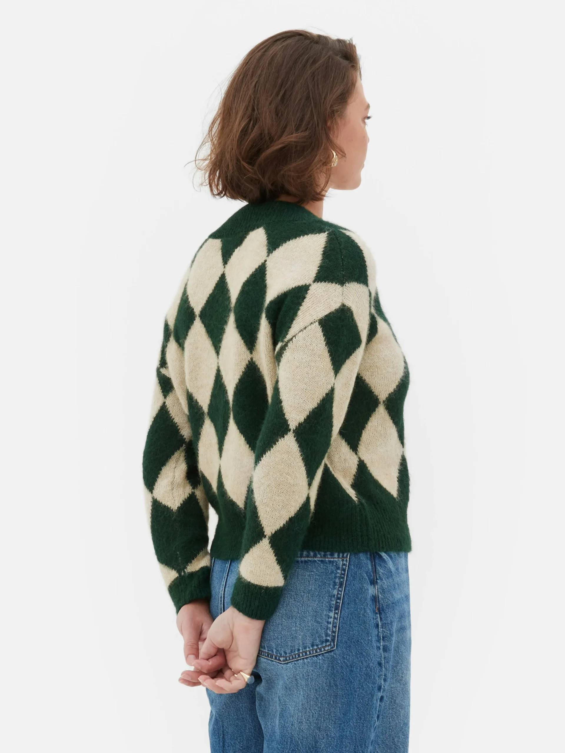 Pull En Maille à Col En V Et Motif Losanges Rita Ora|Primark Best