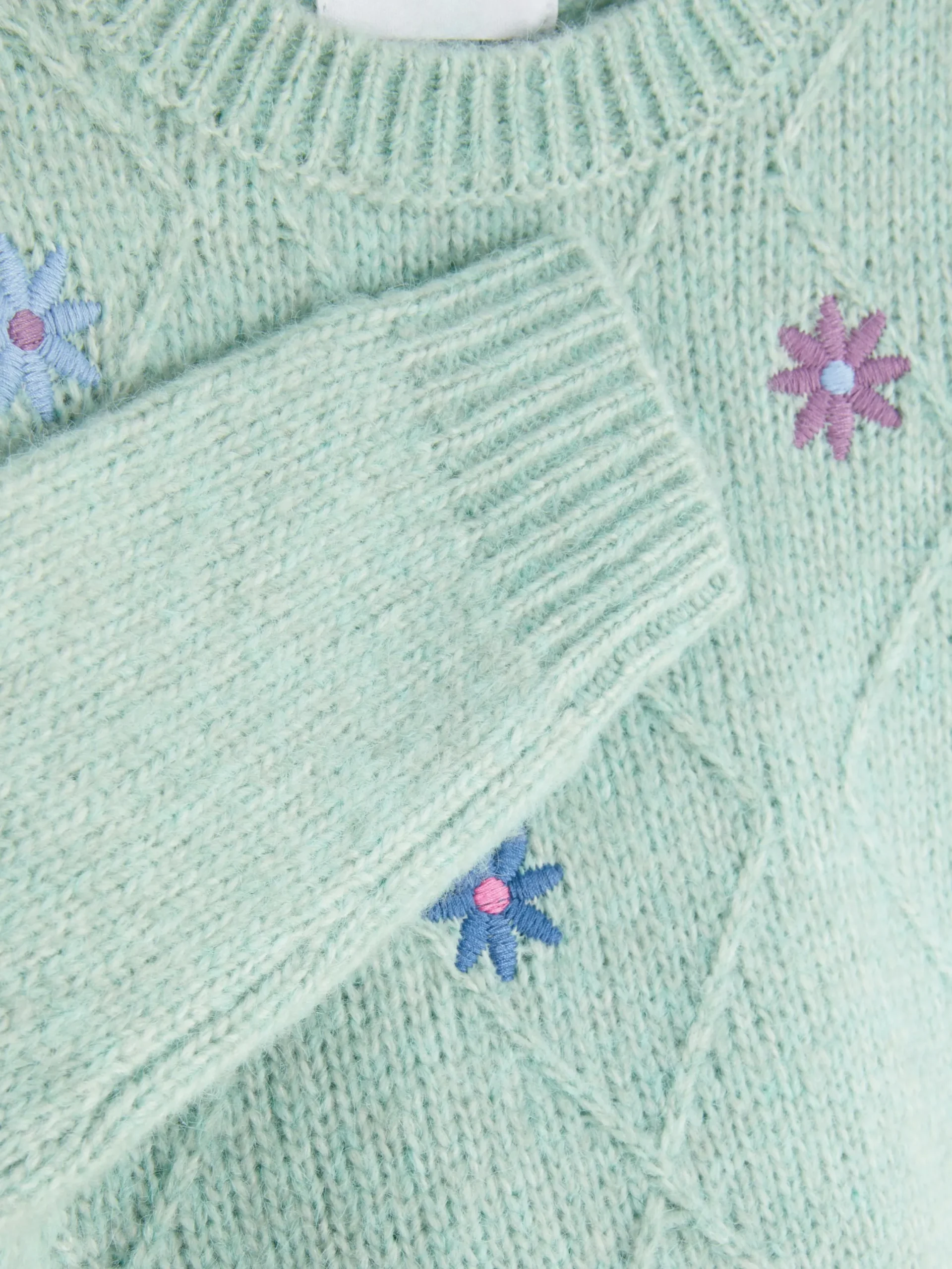 Pull En Maille à Fleurs Brodées|Primark New