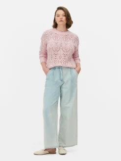 Pull En Maille Ajourée à Col Ras-du-cou|Primark Outlet