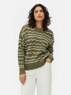Pull En Maille Ajourée à Col Ras-du-cou|Primark Discount