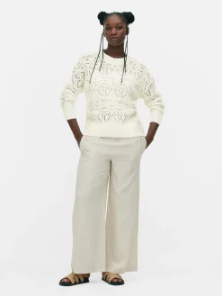 Pull En Maille Ajourée à Col Ras-du-cou|Primark Sale