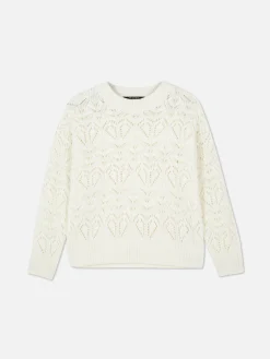 Pull En Maille Ajourée à Col Ras-du-cou|Primark Sale