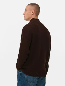 Pull En Maille Côtelée à Col Zippé|Primark Outlet