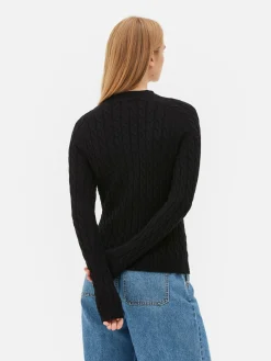 Pull En Maille Torsadée à Col Montant|Primark