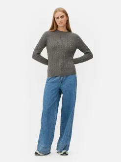 Pull En Maille Torsadée à Col Montant|Primark Clearance