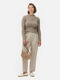 Pull En Maille Torsadée à Col Montant|Primark Outlet