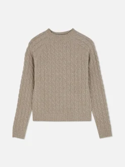 Pull En Maille Torsadée à Col Montant|Primark Outlet