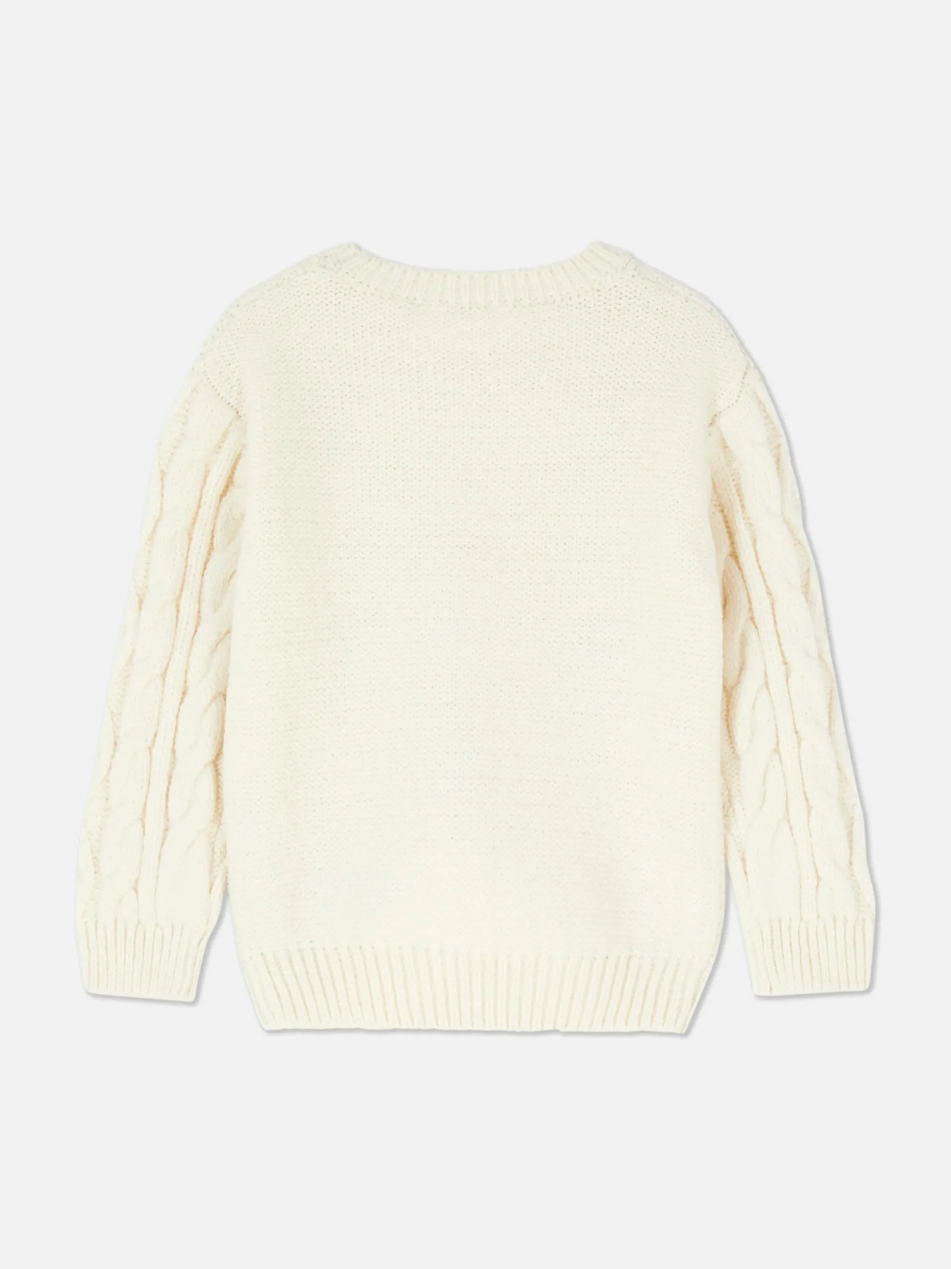 Pull En Maille Torsadée à Fleurs Brodées|Primark Discount