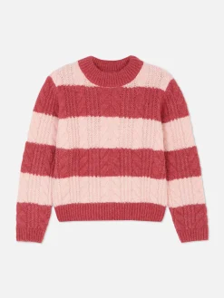 Pull En Maille Torsadée à Rayures|Primark Online