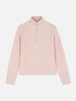 Pull Tricoté à Encolure Zippée|Primark Discount