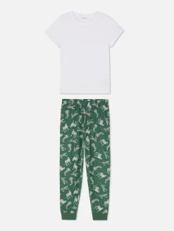 Pyjama à Manches Courtes En Jersey Imprimé|Primark