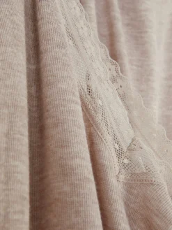 Pyjama à Manches Longues Avec Finitions En Dentelle|Primark New