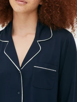 Pyjama Boyfriend En Jersey à Manches Longues|Primark Clearance