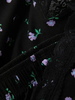 Pyjama Caraco à Finitions En Dentelle|Primark Online