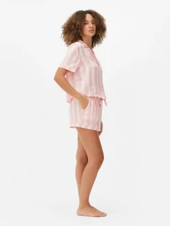 Pyjama Chemise Et Short En Satin|Primark Sale