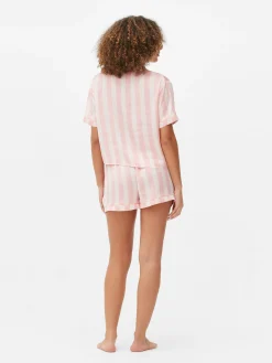 Pyjama Chemise Et Short En Satin|Primark Sale
