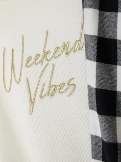 Pyjama En Flanelle Brodé|Primark New