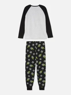 Pyjama En Polaire à Motif Ballon De Foot|Primark Discount