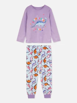 Pyjama En Velours Dinosaure|Primark Clearance