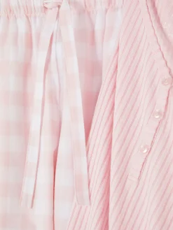 Pyjama T-shirt Boutonné Et Pantalon à Motifs|Primark New