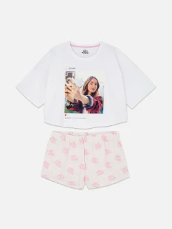 Pyjama T-shirt Court Et Shorty Emily In Paris|Primark Discount