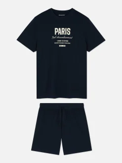 Pyjama T-shirt Et Short Paris|Primark