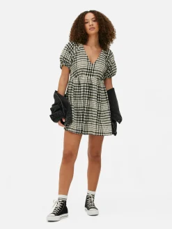 Robe à Smocks, Manches Bouffantes Et Col En V|Primark Best