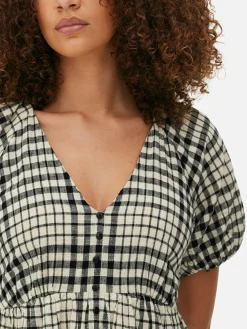 Robe à Smocks, Manches Bouffantes Et Col En V|Primark Best