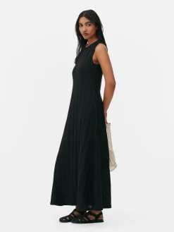 Robe Longue Texturée Sans Manches à Rayures|Primark