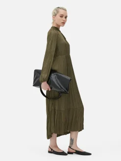 Robe Mi-longue Plissée En Satin|Primark Best