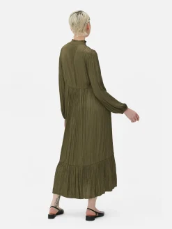 Robe Mi-longue Plissée En Satin|Primark Best