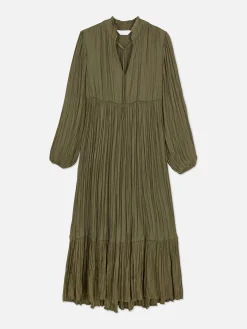 Robe Mi-longue Plissée En Satin|Primark Best