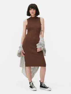 Robe Mi-longue Sans Manches En Maille|Primark New