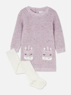 Robe-pull En Tricot Et Collants à Motif Licorne|Primark Outlet