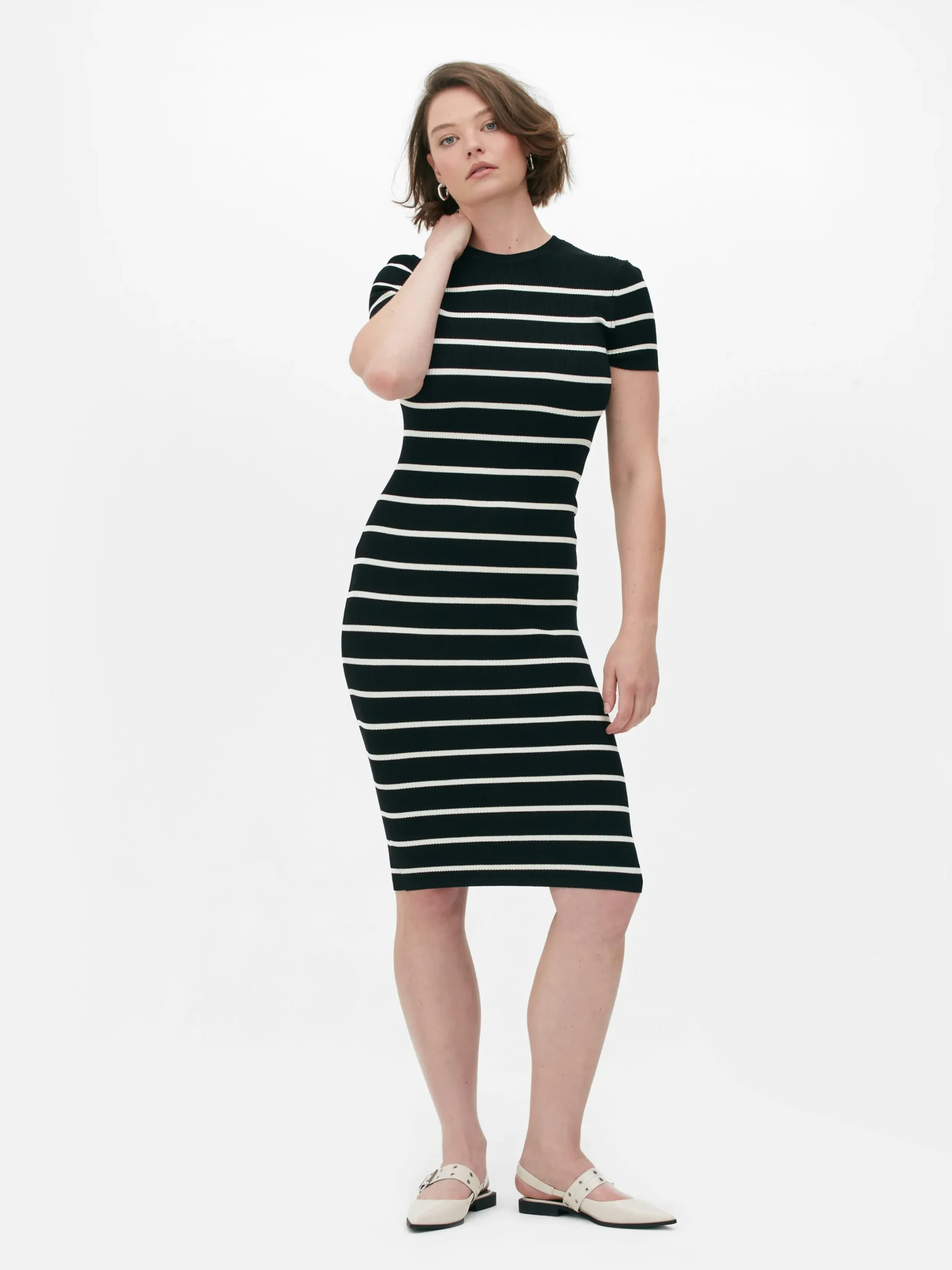 Robe-pull Mi-longue à Manches Courtes|Primark New