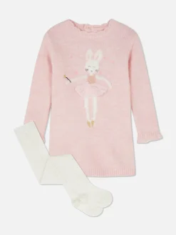 Robe-pull Tricotée à Motif Lapin Et Collants|Primark Sale