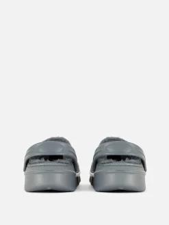 Sabots Doublés De Fausse Fourrure à Motif Football|Primark New