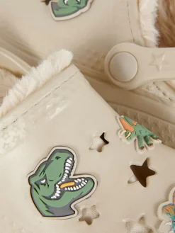 Sabots Doublés En Fausse Fourrure à Motif Dinosaure|Primark Discount