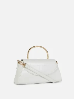 Sac à Bandoulière En Imitation Croco Avec Poignée En Métal|Primark Outlet