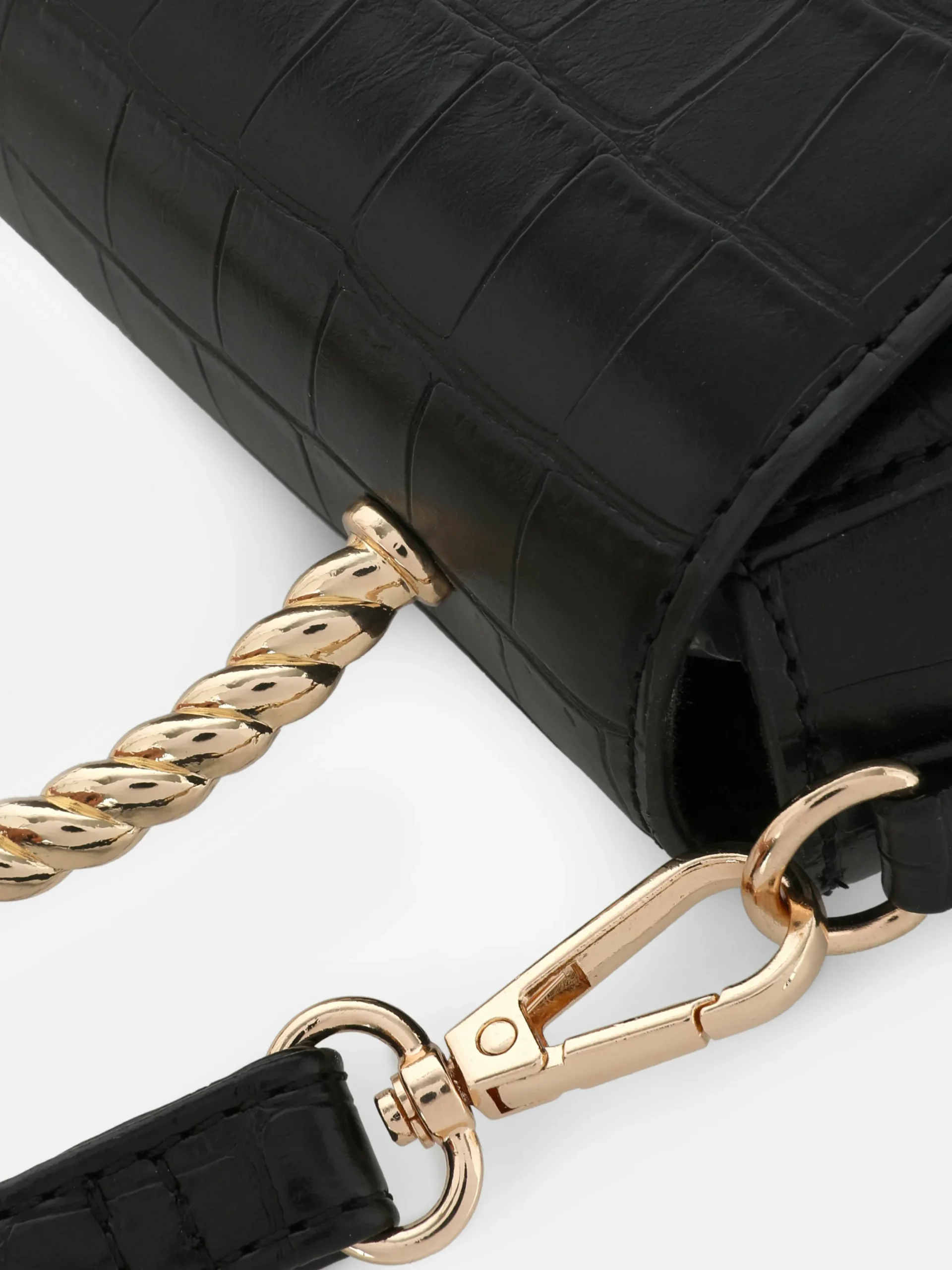 Sac à Bandoulière En Imitation Croco Avec Poignée En Métal|Primark New