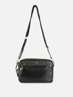 Sac Bandoulière (petit) à Double Zip En Faux Crocodile|Primark Hot