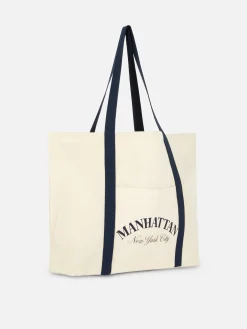 Sac Fourre-tout Oversize En Toile Manhattan|Primark