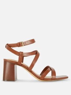 Sandales à Talon Carré Et Lanière Croisée|Primark New