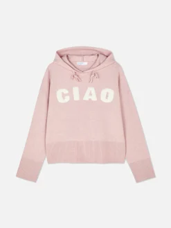 Sweat à Capuche Tricoté à Message|Primark New