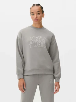 Sweat-shirt à Col Ras-du-cou Avec Message|Primark Discount